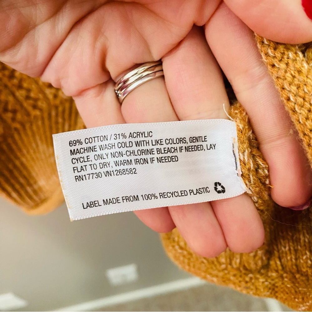 Universal Thread Pullover Knit Sweater Yellow/Ora… - image 5